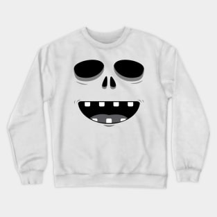 Skull Face Funny Halloween Design Crewneck Sweatshirt